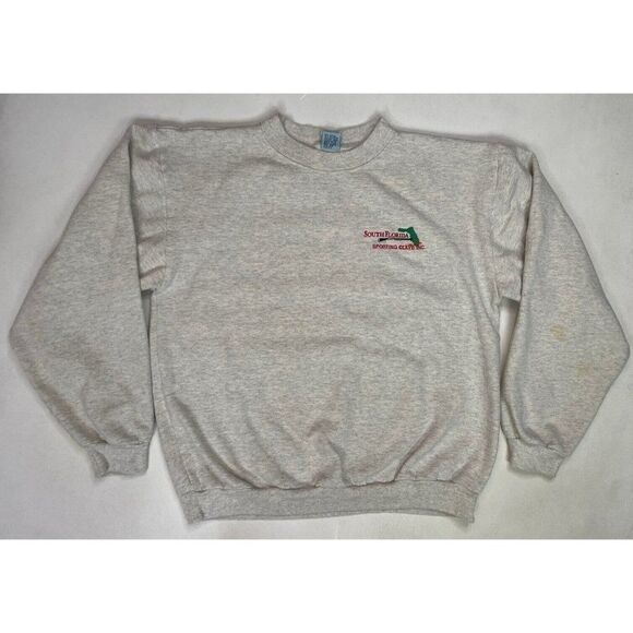 VINTAGE South Florida Sporting Clays Inc Riffle Gun Sweatshirt Men Large USA 90s - Picture 1 of 7